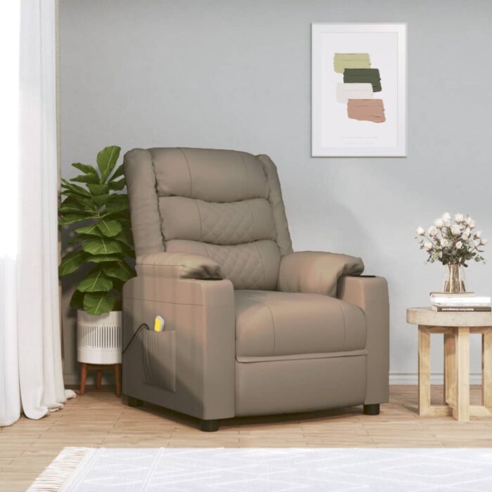 Fauteuil de massage Cappuccino Similicuir – Image 1