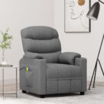 Fauteuil de massage Gris clair Tissu