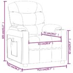 Fauteuil de massage Noir Tissu – Image 7