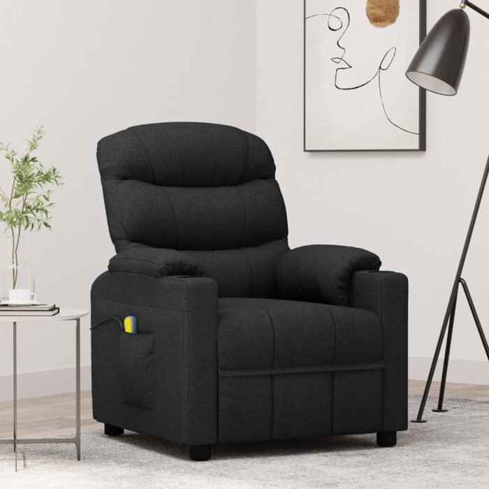 VXL8720287142195_m_en_hd_1.jpg Fauteuil de massage Noir Tissu – Image 1