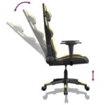 Chaise de jeu de massage Noir et doré Similicuir – Image 3