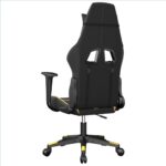 Chaise de jeu de massage Noir et doré Similicuir – Image 5