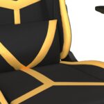 Chaise de jeu de massage Noir et doré Similicuir – Image 6