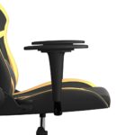 Chaise de jeu de massage Noir et doré Similicuir – Image 8