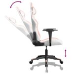 Chaise de jeu de massage Blanc et rose Similicuir – Image 3