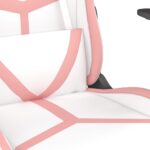 Chaise de jeu de massage Blanc et rose Similicuir – Image 6
