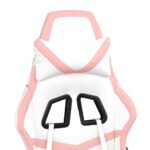 Chaise de jeu de massage Blanc et rose Similicuir – Image 7