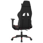 Chaise de jeu de massage avec repose-pied Noir&Rouge Similicuir – Image 4