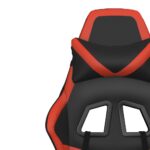 Chaise de jeu de massage avec repose-pied Noir&Rouge Similicuir – Image 9