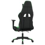 Chaise de jeu de massage et repose-pied Noir et vert Similicuir – Image 4