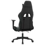 Chaise de jeu de massage repose-pied Noir camouflage Similicuir – Image 4