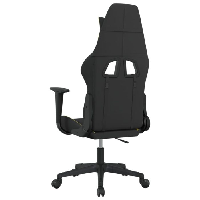 Chaise de jeu de massage Noir et vert clair Tissu – Image 3