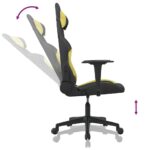 Chaise de jeu de massage Noir et vert clair Tissu – Image 4