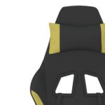Chaise de jeu de massage Noir et vert clair Tissu – Image 9