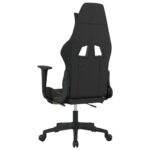 Chaise de jeu de massage avec repose-pied Noir et vert clair – Image 3