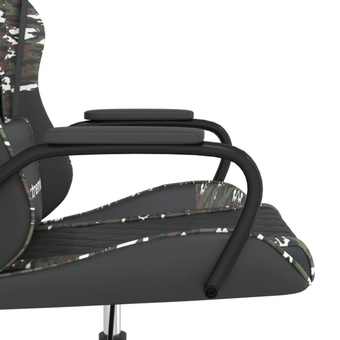 Chaise de jeu de massage Noir et camouflage Similicuir – Image 6