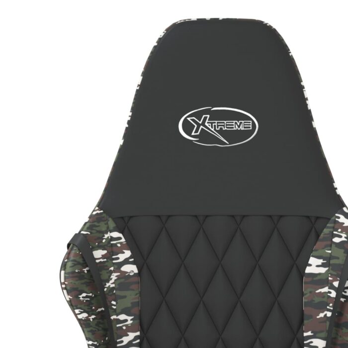 Chaise de jeu de massage Noir et camouflage Similicuir – Image 8