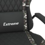 Chaise de jeu de massage Noir et camouflage Similicuir – Image 9