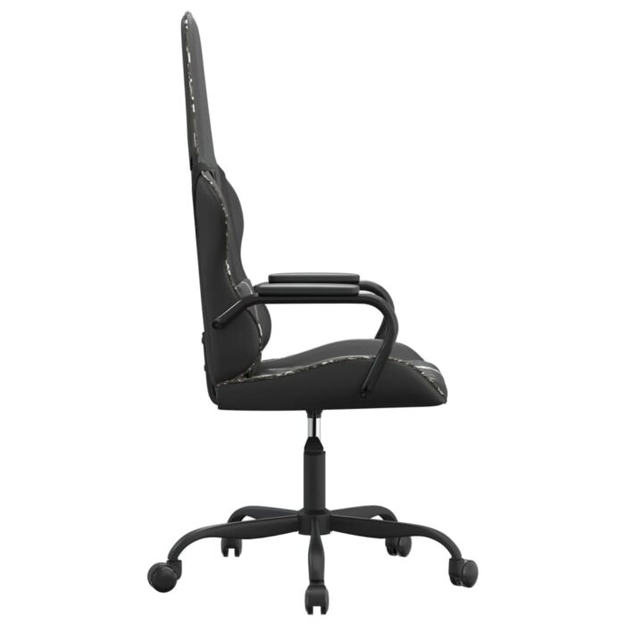 Chaise de jeu de massage camouflage et noir similicuir – Image 2
