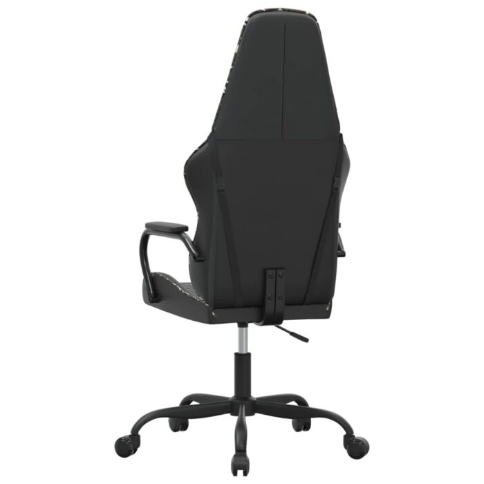 Chaise de jeu de massage camouflage et noir similicuir – Image 3