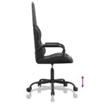 Chaise de jeu de massage camouflage et noir similicuir – Image 4