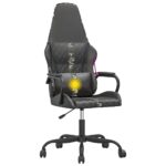 Chaise de jeu de massage camouflage et noir similicuir – Image 5