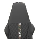 Chaise de jeu de massage camouflage et noir similicuir – Image 7