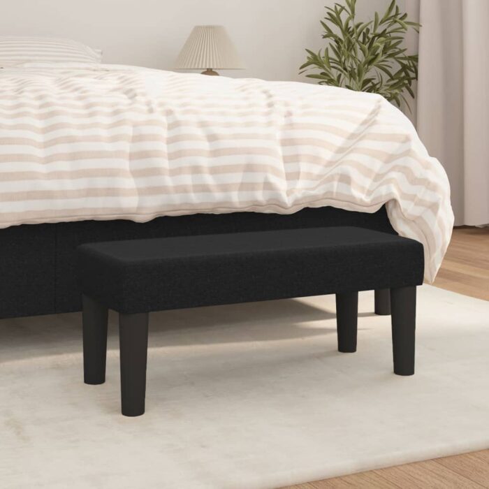 Banc Noir 70x30x30 cm Tissu – Image 1