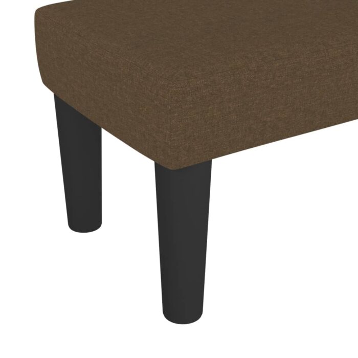 Banc Marron foncé 70x30x30 cm Tissu – Image 3