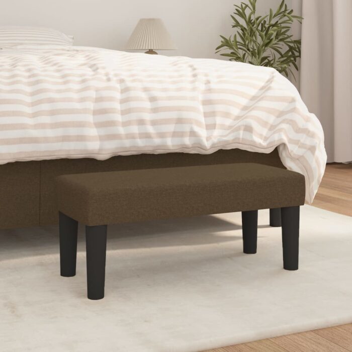 Banc Marron foncé 70x30x30 cm Tissu – Image 1