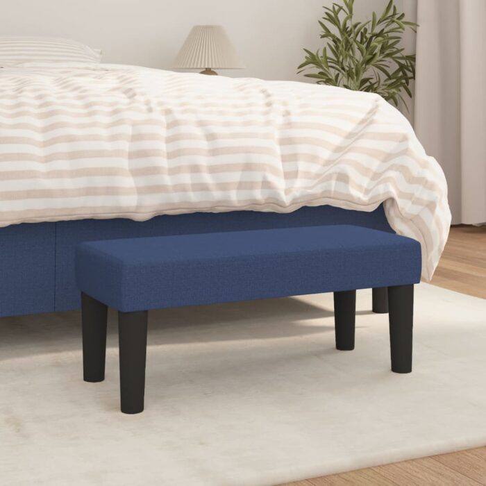 Banc Bleu 70x30x30 cm Tissu – Image 1