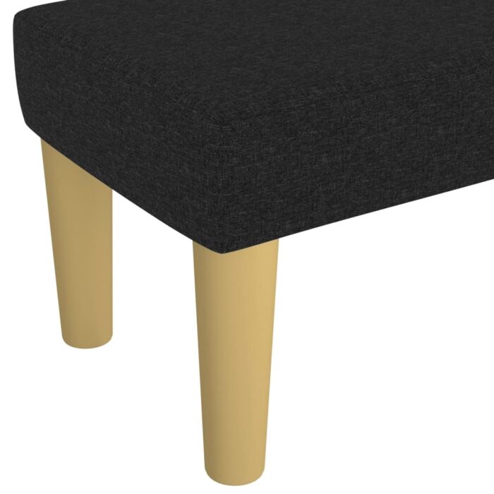 Banc Noir 70x30x30 cm Tissu – Image 3