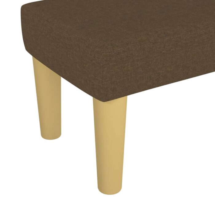 Banc Marron foncé 70x30x30 cm Tissu – Image 3