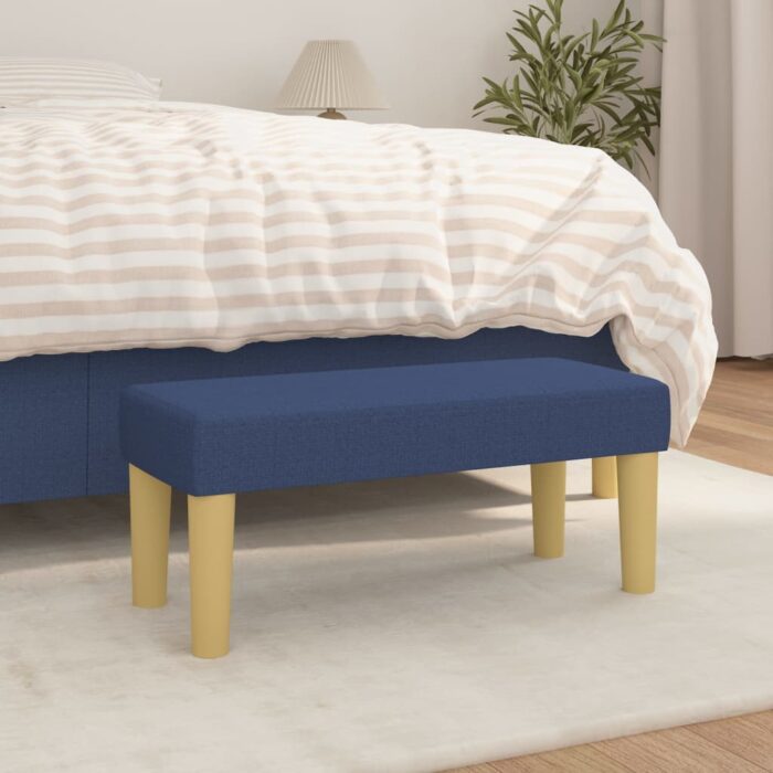 Banc Bleu 70x30x30 cm Tissu – Image 1