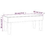 Banc Noir 70x30x30 cm Similicuir – Image 5