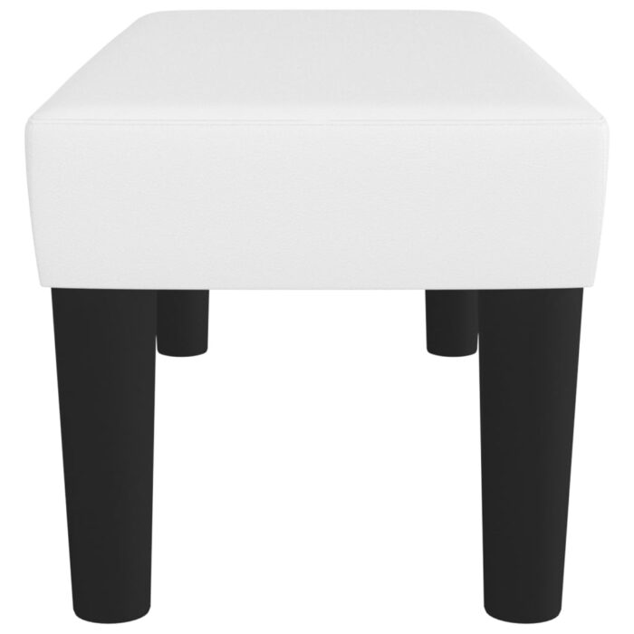 Banc Blanc 70x30x30 cm Similicuir – Image 2
