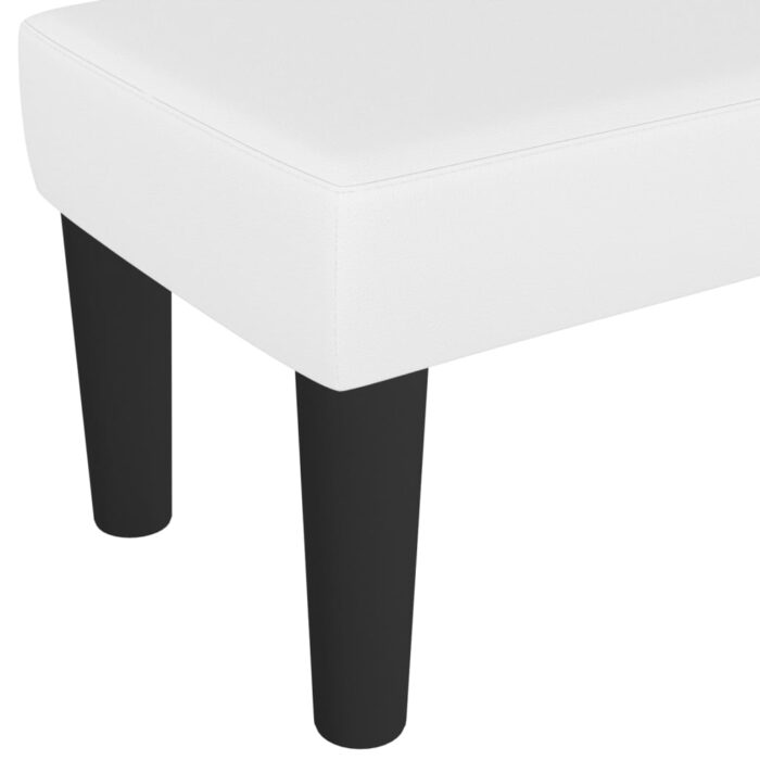 Banc Blanc 70x30x30 cm Similicuir – Image 3