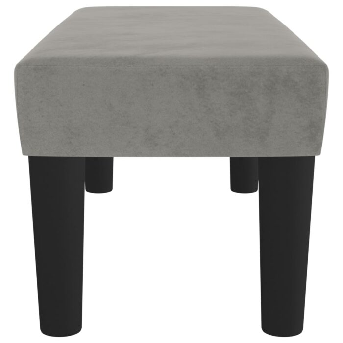 Banc Gris clair 70x30x30 cm Velours – Image 2
