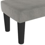 Banc Gris clair 70x30x30 cm Velours – Image 3