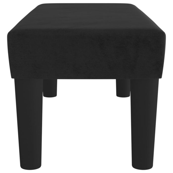 Banc Noir 70x30x30 cm Velours – Image 2