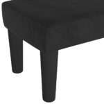 Banc Noir 70x30x30 cm Velours – Image 3