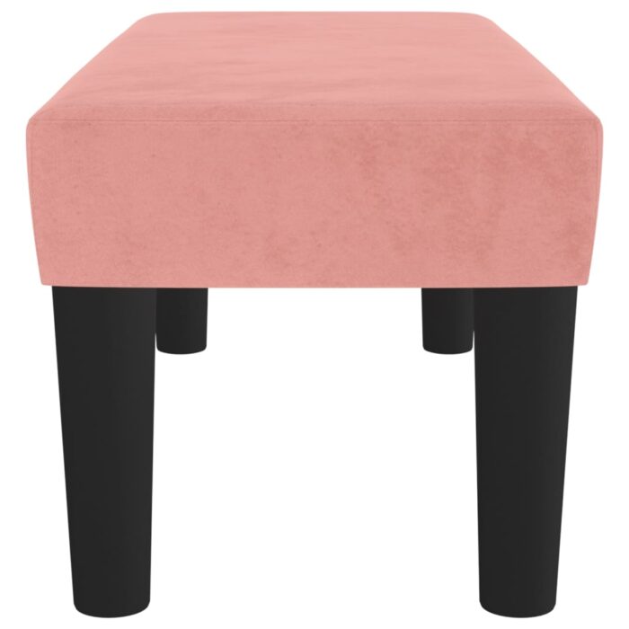 Banc Rose 70x30x30 cm Velours – Image 2