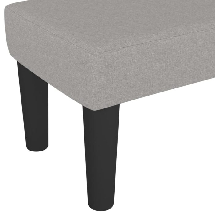 Banc Gris clair 100x30x30 cm Tissu – Image 3