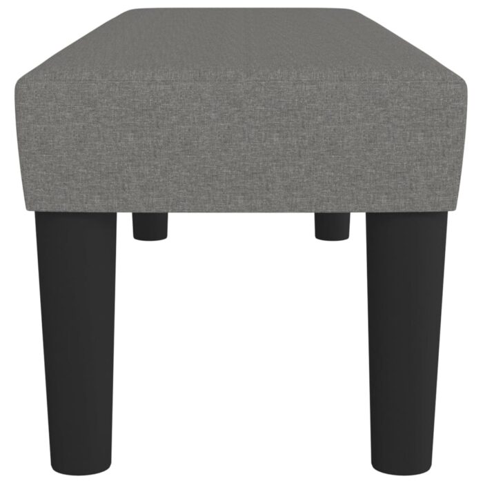 Banc Gris foncé 100x30x30 cm Tissu – Image 2