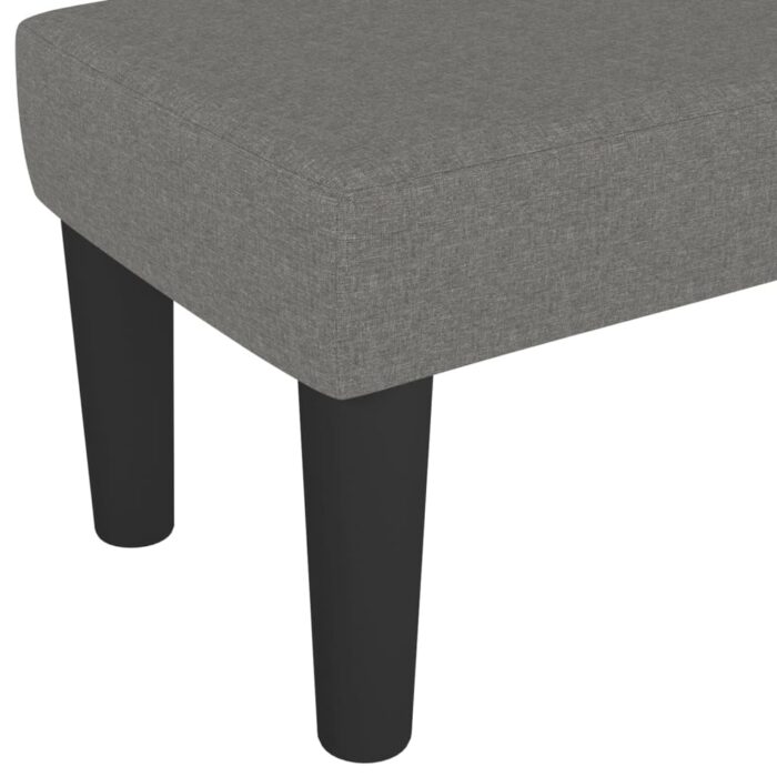 Banc Gris foncé 100x30x30 cm Tissu – Image 3