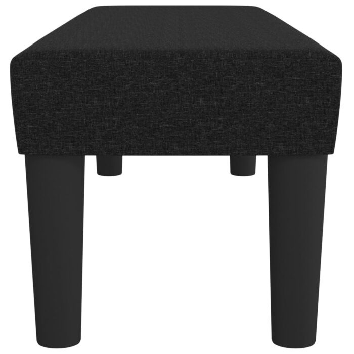 Banc Noir 100x30x30 cm Tissu – Image 2