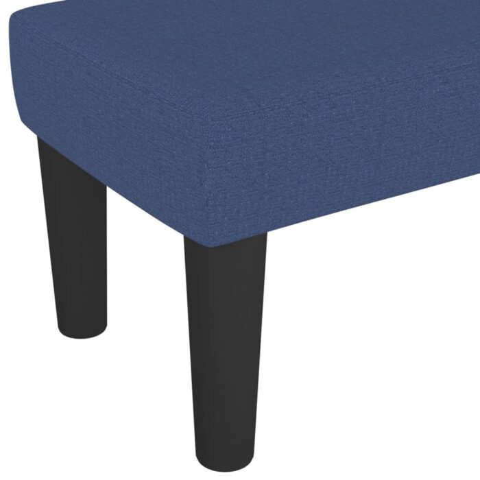 Banc Bleu 100x30x30 cm Tissu – Image 3