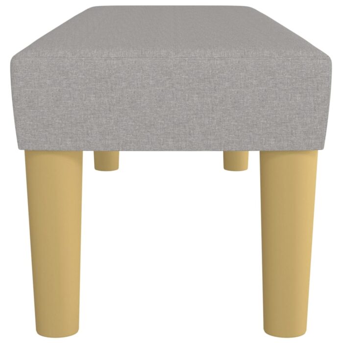 Banc Gris clair 100x30x30 cm Tissu – Image 2