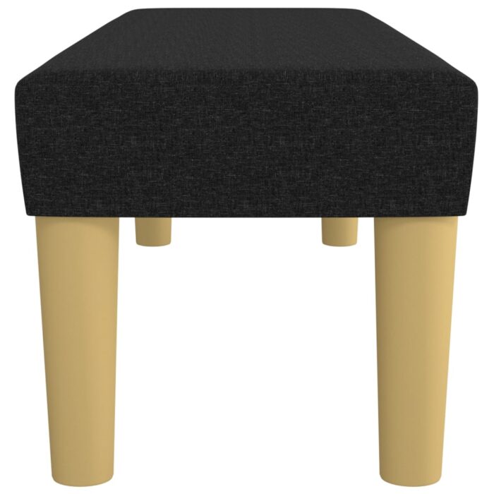 Banc Noir 100x30x30 cm Tissu – Image 2