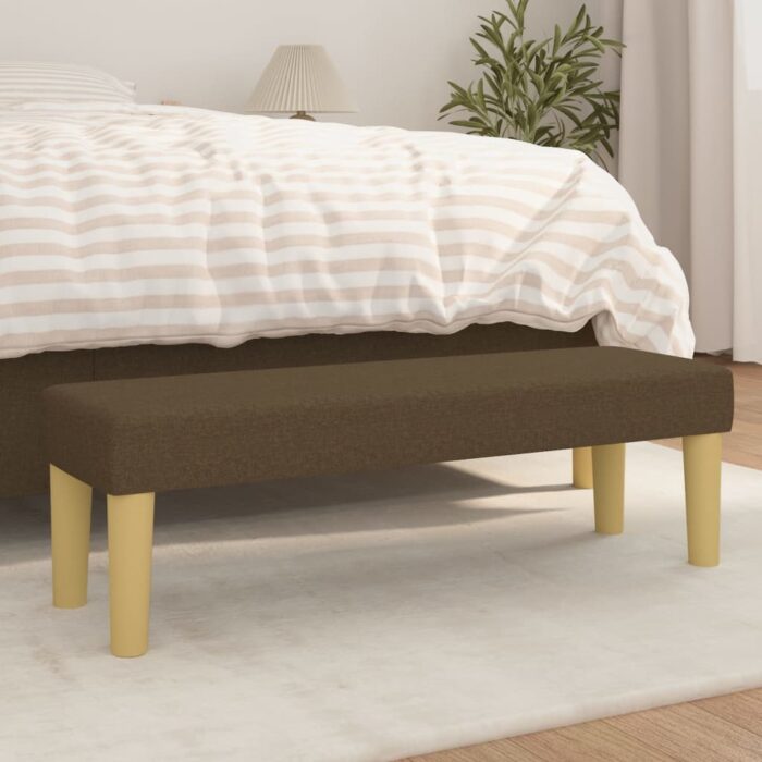 Banc Marron foncé 100x30x30 cm Tissu – Image 1
